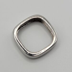 925 Sterling Silver Euroshank Ring Size 7.5 Square Band NWOT Women